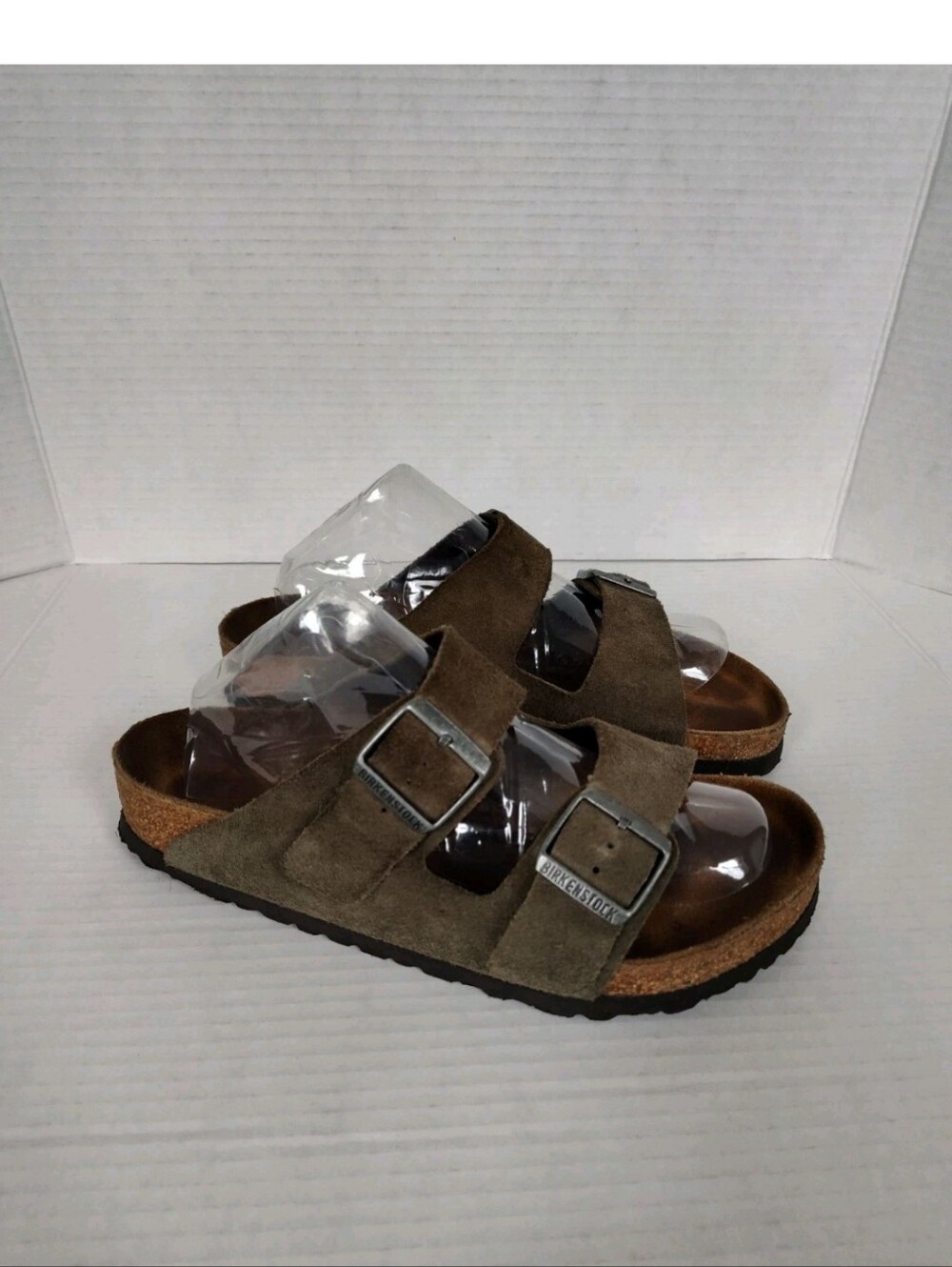 Birkenstock Arizona Olive Green Suede Leather Sandals Size 39 US 8